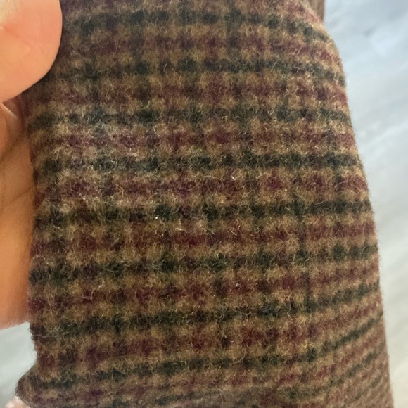 NWT Uniqlo Wool Houndstooth Tweed Brown Burgundy skirt size 8 - Picture 2 of 7